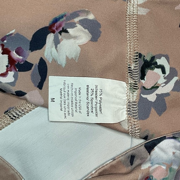 Beyond Yoga Olympus High Waisted Midi Leggings Impressionist Floral Blush Medium - Picture 8 of 8